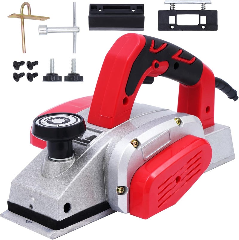 BHTOP Electric Hand Planer, Wood Planer for Woodworking, 3-1/4 Inch Corded Planer with Blades, Edge Guide（8201） - Image 1